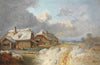 Die Häuser von Forstenried im Winter