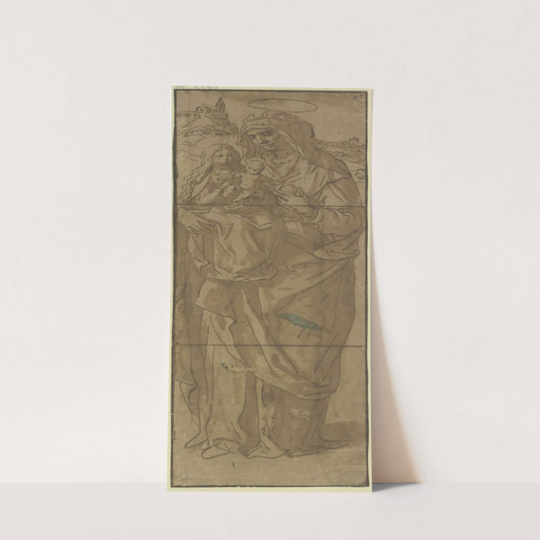 Die Heilige Anna mit der das Christuskind tragenden Maria auf dem Arm by Maerten De Vos