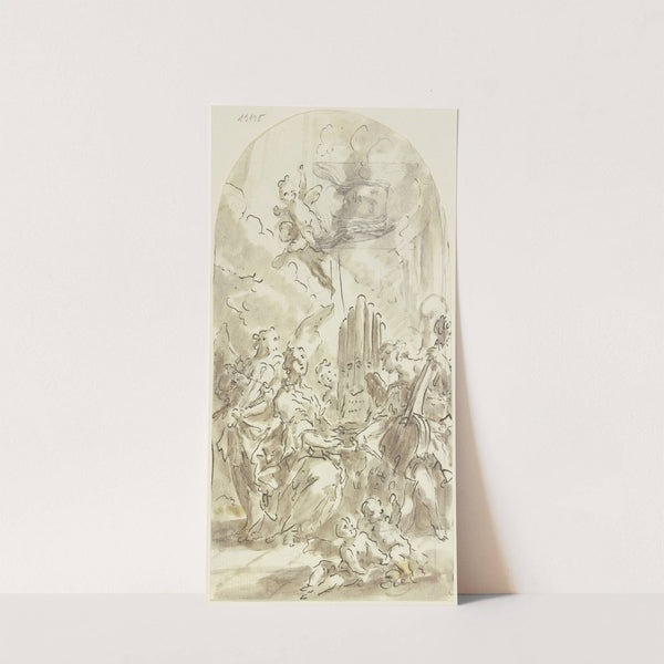 Die Heilige Cäcilia, der Kopf eines Mädchens by Gaspare Diziani