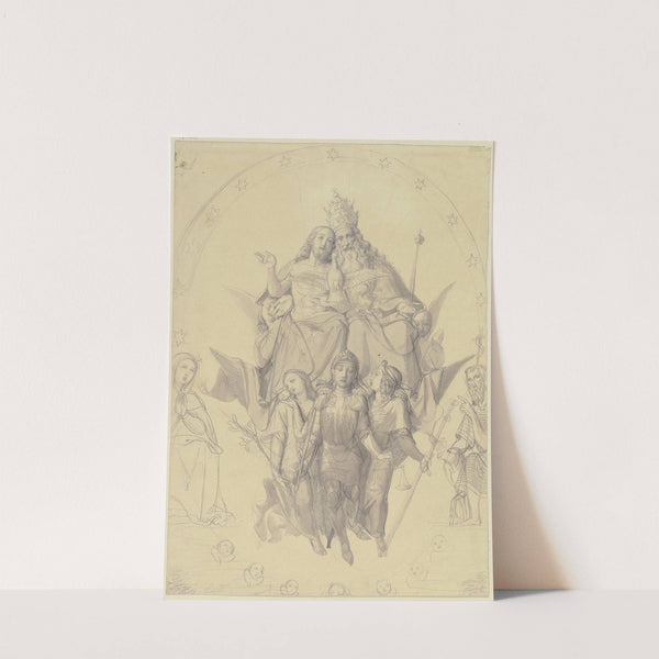 Die Heilige Dreifaltigkeit mit den Erzengeln, Maria und Johannes dem Täufer by Eberhard von Wächter