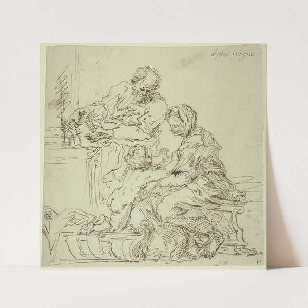 Die Heilige Familie an der Wiege by Raymond Lafage