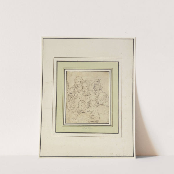 Die Heilige Familie mit der Heiligen Elisabeth und dem Johannesknaben, bei der Vorbereitung der Flucht nach Ägypten by Raymond Lafage