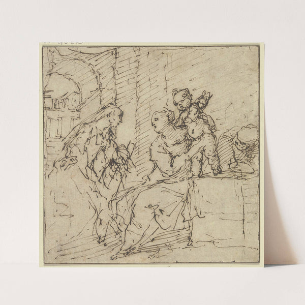 Die Heilige Familie mit der Heiligen Katharina by Simone Cantarini