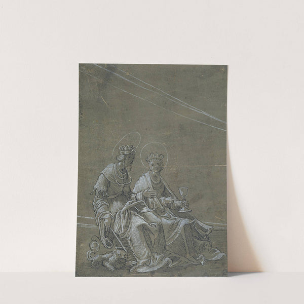 Die Heilige Margarete und die Heilige Barbara (ca. 1514 – 1517) by Albrecht Altdorfer