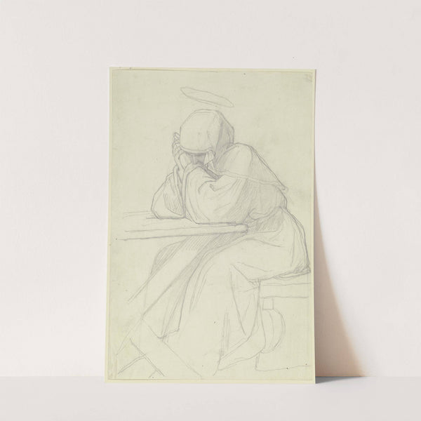 Die Heilige Scholastika in Trauer über die Trennung von ihrem Bruder, dem Heiligen Benedikt von Nursia (ca 1885) by Eduard von Steinle