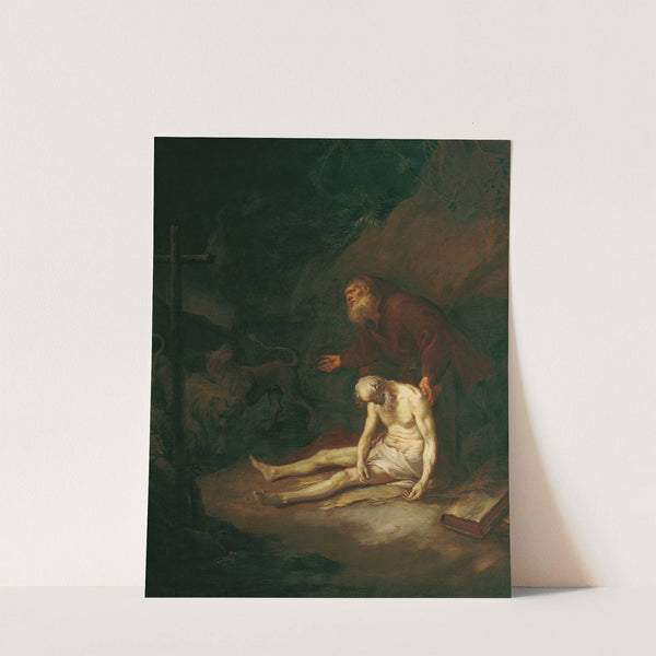 Die heiligen Eremiten Antonius und Paulus (1765) by Martin Johann Schmidt