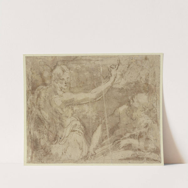 Die Heiligen Johannes der Täufer und Hieronymus by Parmigianino