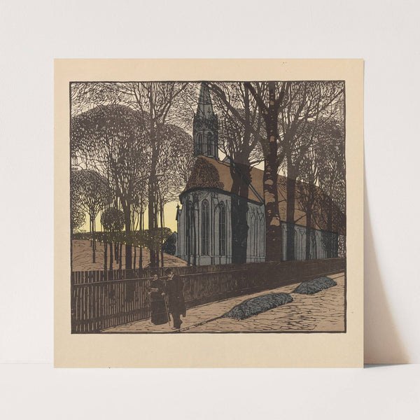Die Heiligenstädter Kirche zum Hl. Michael (1903) by Carl Moll