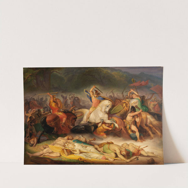 Die Hermannsschlacht im Teutoburger Wald by Wilhelm Lindenschmit the Elder