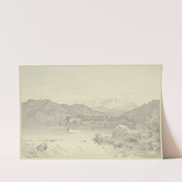 Die Herreninsel mit dem Kloster im Chiemsee by Heinrich Funk