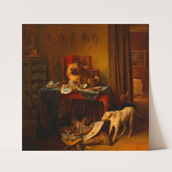 Die Hundekomödie (1841) by Josef Danhauser