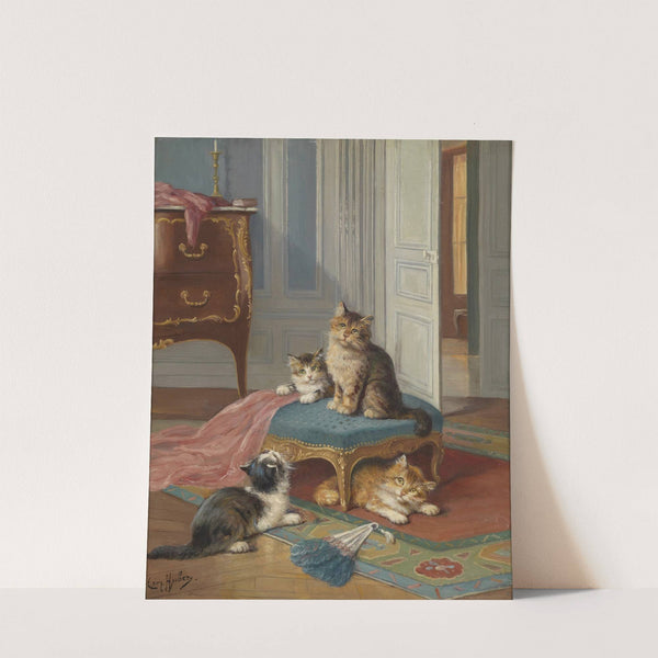 Die Katzenfamilie by Léon Huber