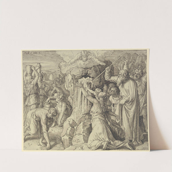 Die Kinder Israels werden in der Wüste gespeist und getränkt by Julius Schnorr Von Carolsfeld