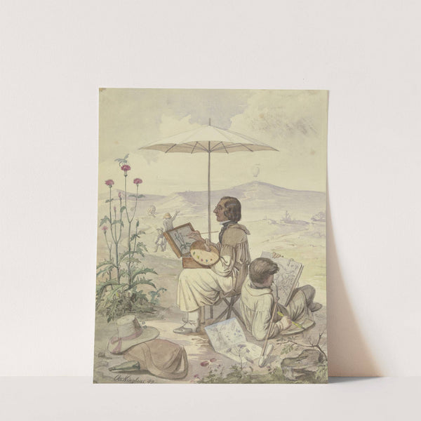 Die Maler im Freien bei der Arbeit by Karl Heinrich Oeckinghaus