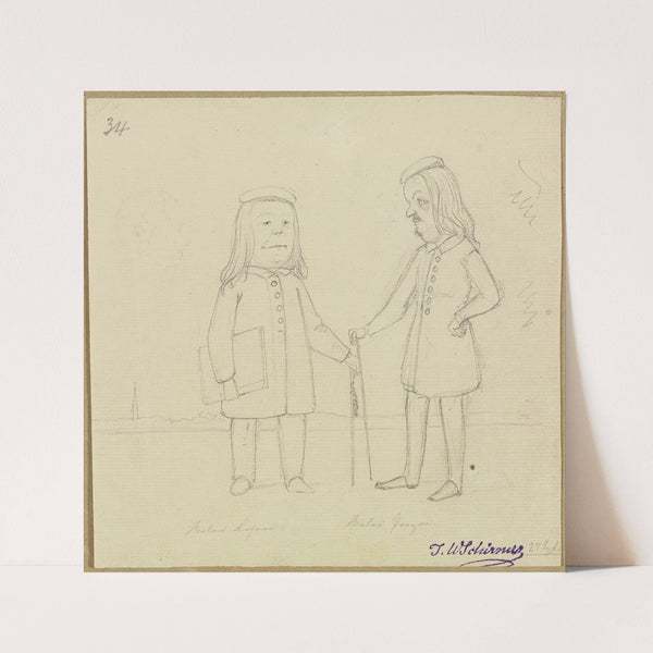 Die Maler Jakob Lehnen und Johann Wilhelm Preyer (1825-1827) by Johann Wilhelm Schirmer