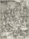 Die Marter des Evangelisten Johannes, aus der Folge der Apokalypse, Urausgabe Deutsch 1498