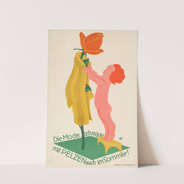 Die Mode schmückt mit Pelzen auch im Sommer (1910) by Louis Oppenheim