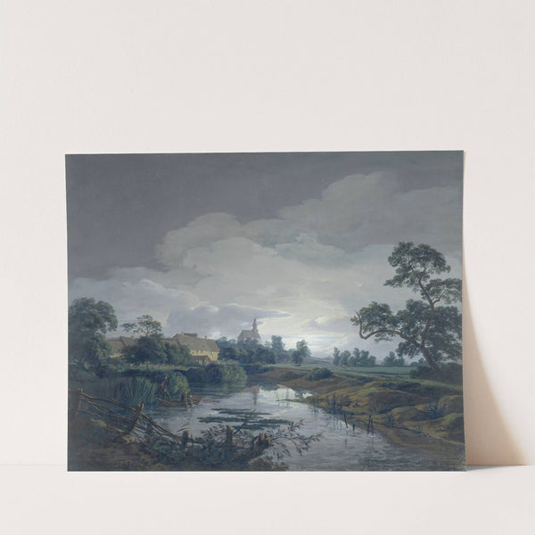 Die Mühle bei Eschersheim im Mondschein by Anton Radl