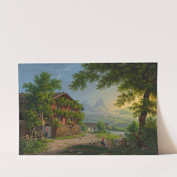 Die Muota Brüke bei Schwytz by Johann Heinrich Bleuler the Younger