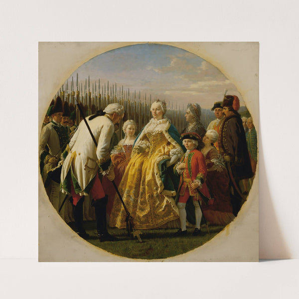 Die Musterung bei Solenau im Jahr 1749 (1865) by Karl von Blaas