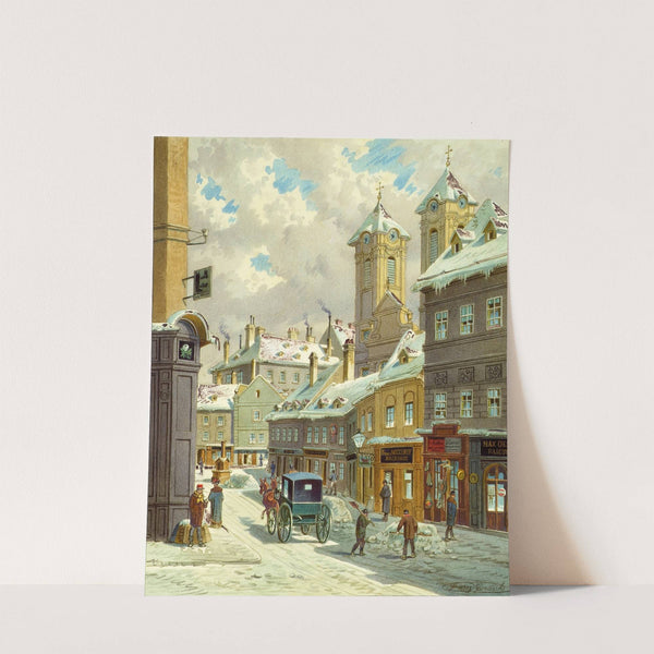 Die Neustiftgasse in Wien mit der Ulrichskirche by Franz Gerasch