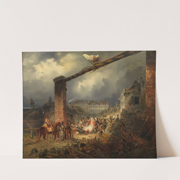 Die Nußdorfer Linie nach der Einnahme durch die kaiserlichen Truppen, Ende Oktober 1848 by Anonymous