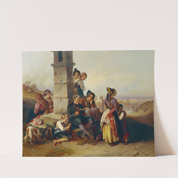 Die Rast der Wallfahrer by Johann Matthias Ranftl