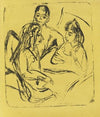 Die Rekonvaleszentin. – Mann mit zwei Mädchen (1915)