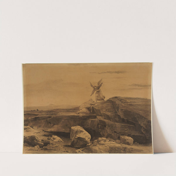 Die Rettung der Hagar (1. Mose 21, 17) by Johann Wilhelm Schirmer