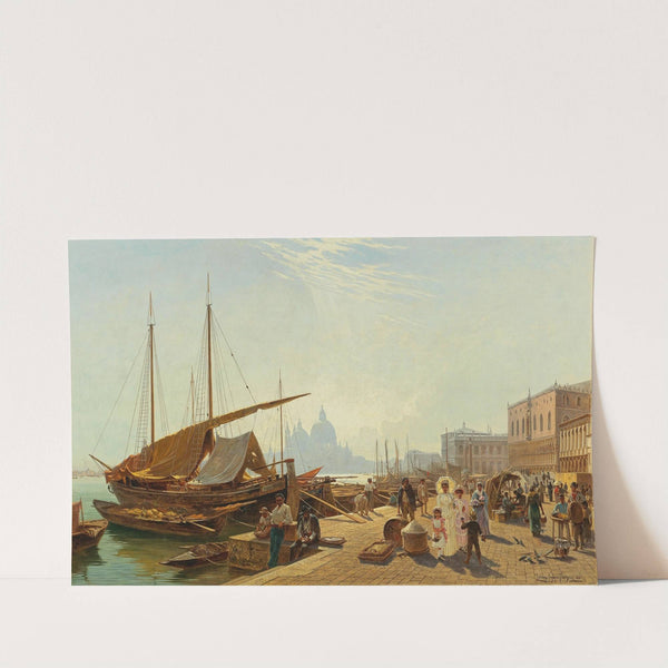 Die Riva schiavoni in Venedig by Ludwig Hans Fischer