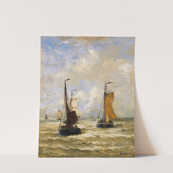 Die Rückkehr der Fischer by Hendrik Willem Mesdag