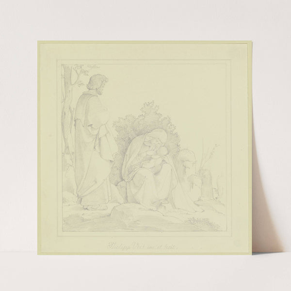 Die Ruhe auf der Flucht nach Ägypten (ca 1840-1847) by Philipp Veit