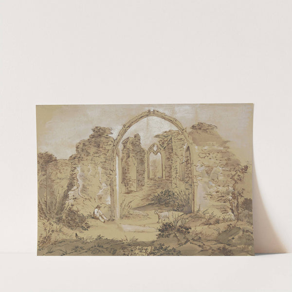 Die Ruine Hubertuskapelle bei Bergen by Anton Radl