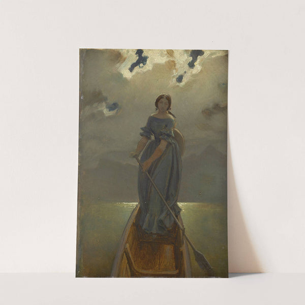 Die Schifferin (Baronin Marie Spaun am Gmundner See) by Moritz von Schwind