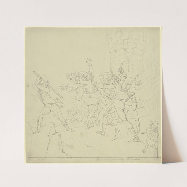 Die Schlacht bei Königstein (Taunusreise) (1811) by Peter von Cornelius