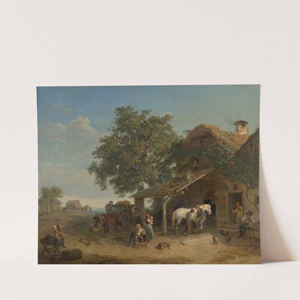 Die Schmiede an der Heeresstraße Die Dorfschmiede by Franz Reinhold