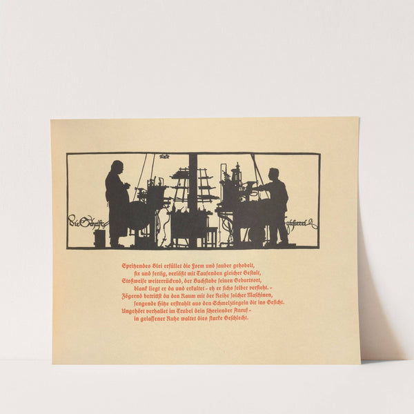 Die Schriftgiesserei im Schattenbild Pl.11 by Rudolf Koch