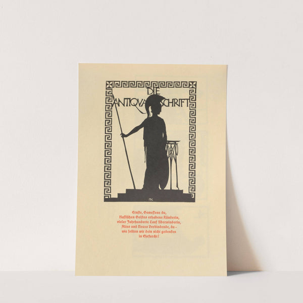 Die Schriftgiesserei im Schattenbild Pl.20 by Rudolf Koch