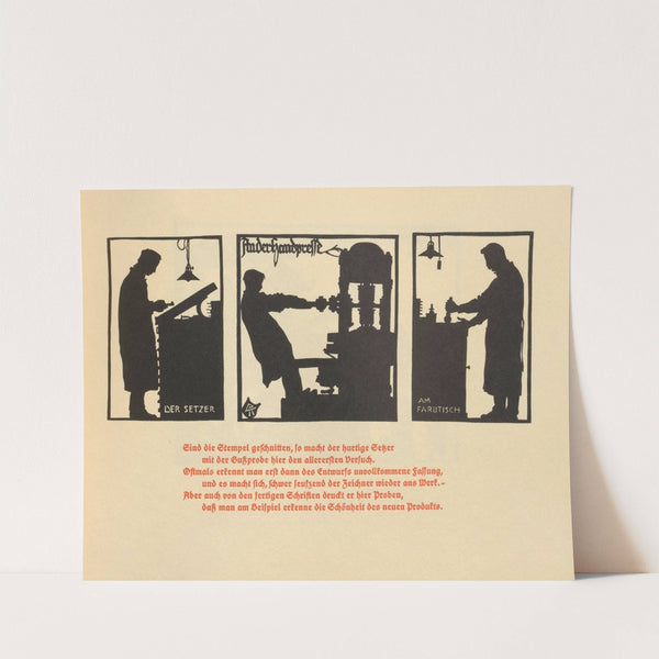 Die Schriftgiesserei im Schattenbild Pl.21 by Rudolf Koch