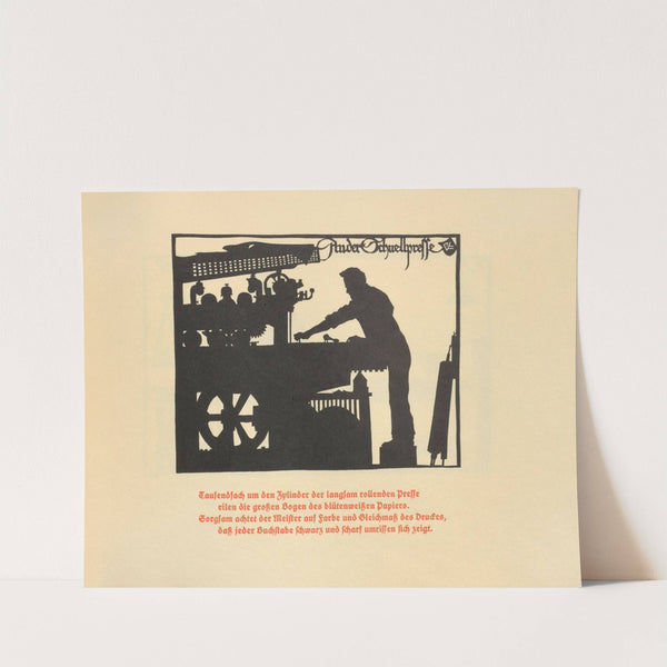 Die Schriftgiesserei im Schattenbild Pl.22 by Rudolf Koch