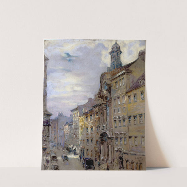Die Sendlinger Straße in München (mit der Asamkirche) by Charles Vetter
