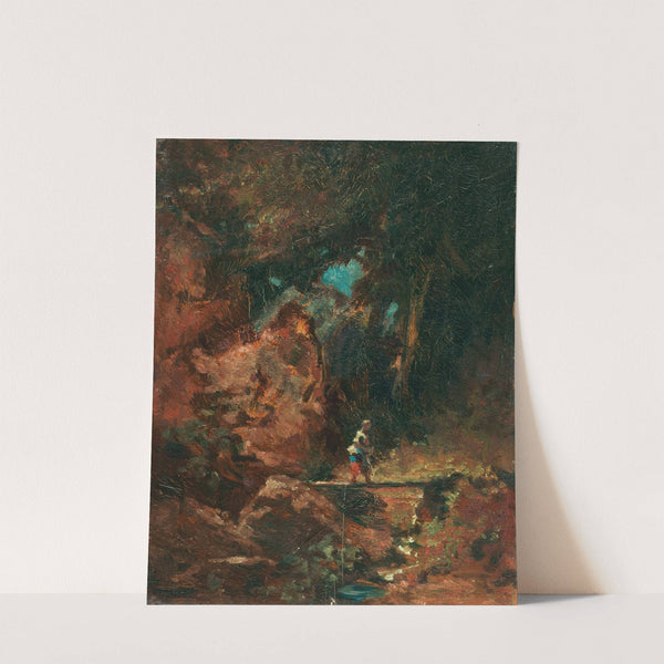 Die Sennerin auf dem Waldsteg (1875) by Carl Spitzweg