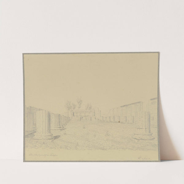 Die sogenannte Basilika in Pompeji by Friedrich Wilhelm Ludwig