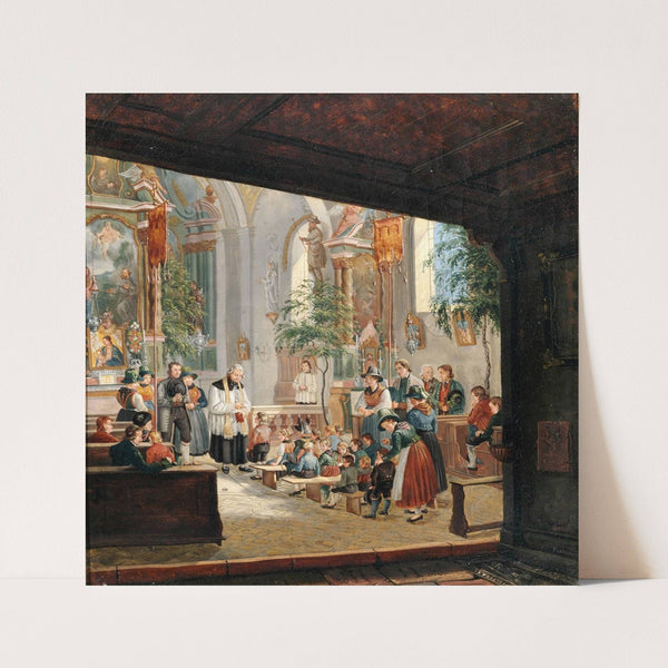 Die Sonntagsschule by Ludwig von Passauer
