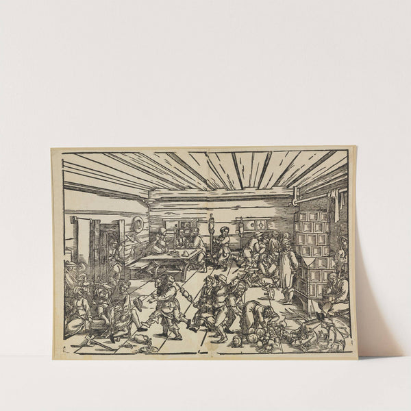 Die Spinnstube by Sebald Beham