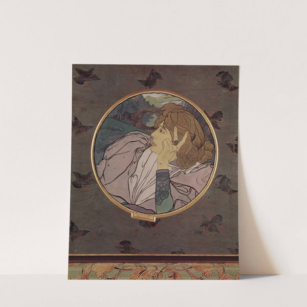 Die Stimme des Bösen oder Melancholie, Tondo by Georges de Feure