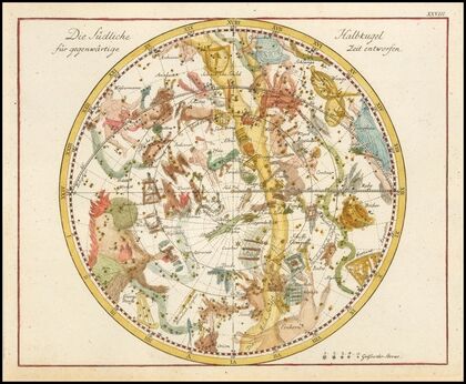 Die Südliche Halbkugel für gegenwärtige Zeit entworfen (1805)