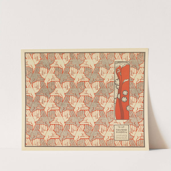 Die Tausend Raben Vorsatz Papier (A Thousand Ravens Book End Paper) by Koloman Moser