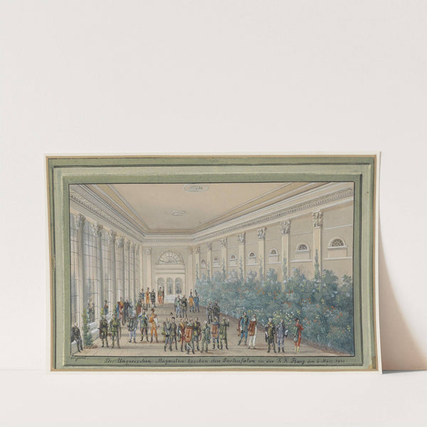 Die Ungarischen Magnaten besuchen den Gartensalon in der Burg by Balthasar Wigand