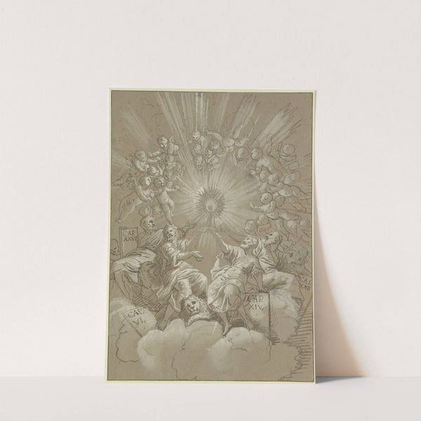 Die Verehrung der Hostie durch die vier Evangelisten by Giovanni Lanfranco